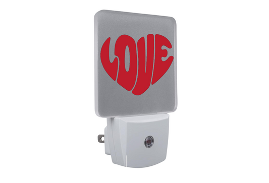 Groovy Heart Night Light Auto On/Off Sensor